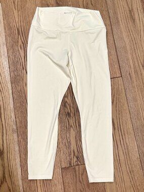 Athleta Ribbed Transcend Leggings, Butter Yellow, Medium
